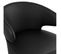 Fauteuil Design Lounge "dorla" 72cm Noir et Naturel