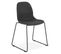 Chaise Design En Tissu "sluna" 85cm Gris et Noir