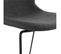 Chaise Design En Tissu "sluna" 85cm Gris et Noir