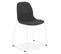 Chaise Design "sluna" 85cm Gris Foncé et Blanc