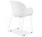 Chaise Design Avec Accoudoirs "riod" 89cm Blanc