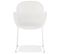 Chaise Design Avec Accoudoirs "riod" 89cm Blanc