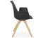 Skanor - Chaise Scandinave Noir Avec Pieds En Bois