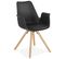 Skanor - Chaise Scandinave Noir Avec Pieds En Bois