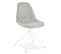 Chaise Design En Tissu "monica" 84cm Gris et Blanc