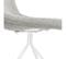 Chaise Design En Tissu "monica" 84cm Gris et Blanc