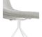 Chaise Design En Tissu "monica" 84cm Gris et Blanc