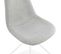 Chaise Design En Tissu "monica" 84cm Gris et Blanc