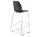 Tabouret De Bar "layvin" 111cm Noir et Chromé