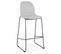 Tabouret De Bar Design Tissu "molie" 111cm Gris