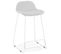 Tabouret De Bar Design "sochi" 85cm Gris et Blanc