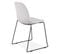 Chaise Design En Tissu "clova" 85cm Gris et Noir