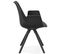 Skanor - Chaise Scandinave Noir Avec Pieds En Bois Noir