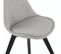 Chaise Design En Tissu "dafou" 82cm Gris et Noir