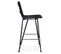 Tabouret De Bar Design En Rotin "baloin" 94cm Noir