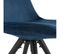 Chaise Vintage En Velours "marty" 84cm Bleu et Noir