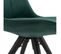 Chaise Vintage En Velours "marty" 84cm Vert et Noir