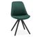 Chaise Vintage En Velours "marty" 84cm Vert et Noir