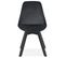 Chaise Design Velours et Bois "pady" 85cm Noir