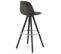 Tabouret De Bar "caneo" 97cm Gris Foncé et Noir