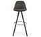 Tabouret De Bar "caneo" 97cm Gris Foncé et Noir