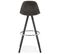 Tabouret De Bar "caneo" 97cm Gris Foncé et Noir