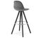 Tabouret De Bar "caneo" 97cm Gris et Noir