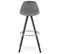 Tabouret De Bar "caneo" 97cm Gris et Noir