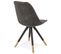 Chaise Vintage "kili" 83cm Gris Foncé et Noir