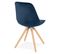 Chaise Vintage En Velours "marty" 84cm Bleu