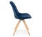 Chaise Vintage En Velours "marty" 84cm Bleu