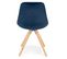 Chaise Vintage En Velours "marty" 84cm Bleu