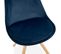 Chaise Vintage En Velours "marty" 84cm Bleu