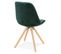 Chaise Vintage En Velours "marty" 84cm Vert