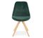 Chaise Vintage En Velours "marty" 84cm Vert