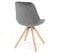 Chaise Vintage En Velours "marty" 84cm Gris