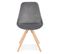 Chaise Vintage En Velours "marty" 84cm Gris