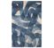 Tapis De Salon Moderne Tissé Plat Tirana En Polyester - Bleu - 80x150 Cm