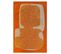 Tapis De Salon Moderne Tissé Plat Touc Touc En Polyester - Orange - 80x150 Cm