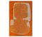 Tapis De Salon Moderne Tissé Plat Touc Touc En Polyester - Orange - 240x340 Cm