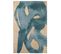 Tapis De Salon Moderne Tissé Plat Yoyo En Polyester - Bleu - 80x150 Cm