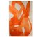 Tapis De Salon Moderne Tissé Plat Yoyo En Polyester - Orange - 80x150 Cm