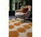 Tapis De Salon Moderne Tissé Plat Bullet En Polyester - Orange - 80x150 Cm