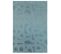 Tapis De Salon Moderne Tissé Plat Fever En Polyester - Bleu Ciel - 80x150 Cm