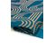 Tapis De Salon Moderne Tissé Plat Fever En Polyester - Bleu - 140x200 Cm