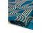 Tapis De Salon Moderne Tissé Plat Fever En Polyester - Bleu - 170x240 Cm