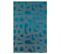 Tapis De Salon Moderne Tissé Plat Fever En Polyester - Bleu - 240x340 Cm