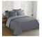 Parure De Couette 100% Coton - 1 Housse De Couette 200x200 Cm + 2 Taies D'oreiller 65x65 Cm Gris