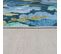 Tapis Moderne Flora En Polyester - Bleu - 120x170 Cm