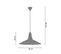 Suspension Cone Dôme Bois Métal  Noir 80 Cm..